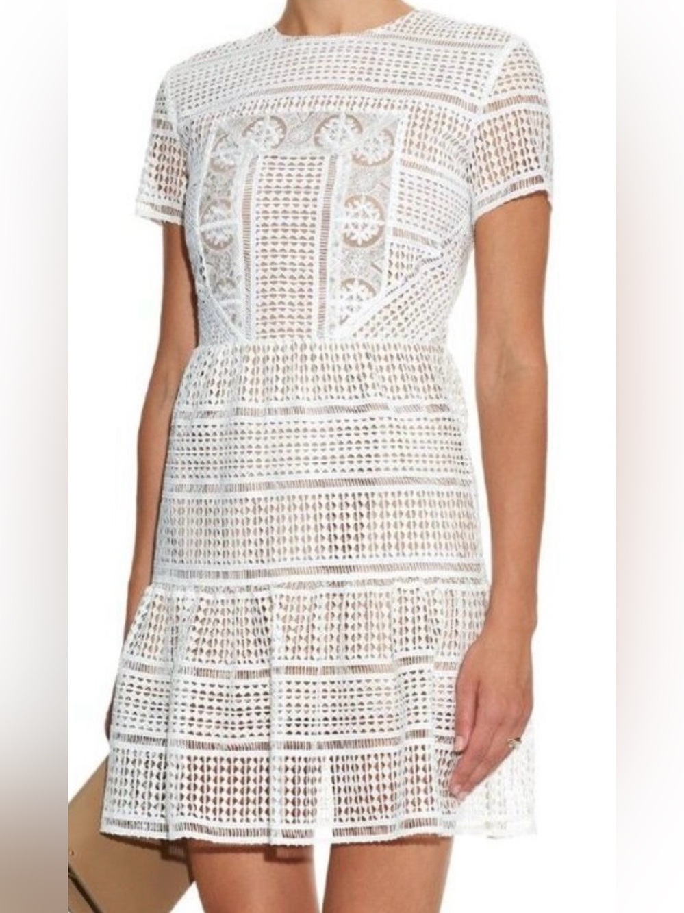 SELF-POTRIOT LACE DRESS